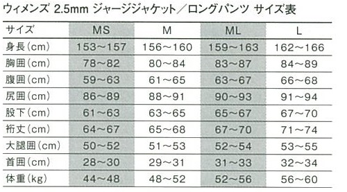 2.5mm ジャージジャケット ウィメンズ