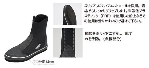 フエルトソールブーツ